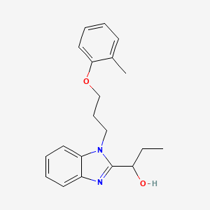 molecular formula C20H24N2O2 B2871101 1-{1-[3-(2-甲基苯氧基)丙基]苯并咪唑-2-基}丙醇 CAS No. 912914-58-0