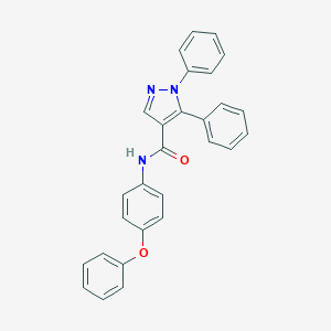 molecular formula C28H21N3O2 B287111 N-(4-phenoxyphenyl)-1,5-diphenyl-1H-pyrazole-4-carboxamide 