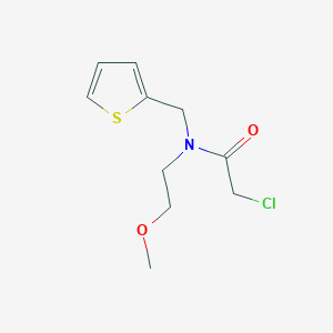 molecular formula C10H14ClNO2S B2871110 2-chloro-N-(2-methoxyethyl)-N-(thiophen-2-ylmethyl)acetamide CAS No. 103464-03-5