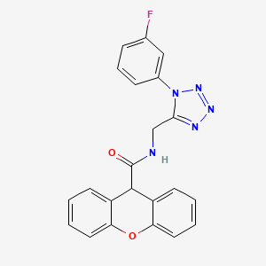 N-((1-(3-fluorophenyl)-1H-tetrazol-5-yl)methyl)-9H-xanthene-9-carboxamide