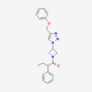 1-(3-(4-(phenoxymethyl)-1H-1,2,3-triazol-1-yl)azetidin-1-yl)-2-phenylbutan-1-one