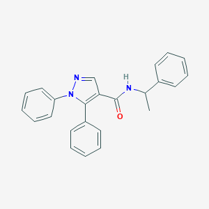 molecular formula C24H21N3O B287112 1,5-diphenyl-N-(1-phenylethyl)-1H-pyrazole-4-carboxamide 