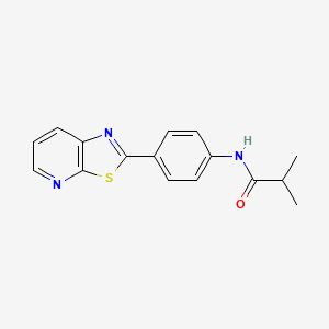 molecular formula C16H15N3OS B2871120 N-(4-(噻唑并[5,4-b]吡啶-2-基)苯基)异丁酰胺 CAS No. 863588-42-5