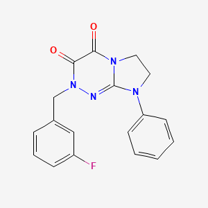 molecular formula C18H15FN4O2 B2871121 2-(3-氟苄基)-8-苯基-7,8-二氢咪唑并[2,1-c][1,2,4]三嗪-3,4(2H,6H)-二酮 CAS No. 941975-94-6