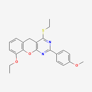 9-ethoxy-4-(ethylthio)-2-(4-methoxyphenyl)-5H-chromeno[2,3-d]pyrimidine