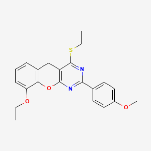 9-ethoxy-4-(ethylsulfanyl)-2-(4-methoxyphenyl)-5H-chromeno[2,3-d]pyrimidine