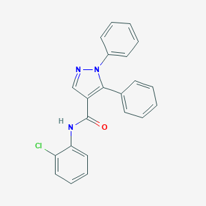 molecular formula C22H16ClN3O B287115 N-(2-chlorophenyl)-1,5-diphenyl-1H-pyrazole-4-carboxamide 