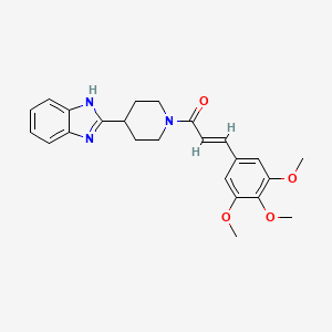 (E)-1-(4-(1H-benzo[d]imidazol-2-yl)piperidin-1-yl)-3-(3,4,5-trimethoxyphenyl)prop-2-en-1-one