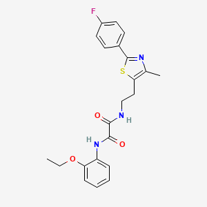 molecular formula C22H22FN3O3S B2871151 N1-(2-ethoxyphenyl)-N2-(2-(2-(4-fluorophenyl)-4-methylthiazol-5-yl)ethyl)oxalamide CAS No. 895803-30-2