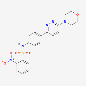 molecular formula C20H19N5O5S B2871153 N-(4-(6-吗啉代吡哒嗪-3-基)苯基)-2-硝基苯磺酰胺 CAS No. 898422-13-4