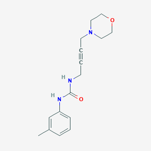molecular formula C16H21N3O2 B2871156 1-(4-吗啉丁-2-炔-1-基)-3-(间甲苯基)脲 CAS No. 1396866-62-8