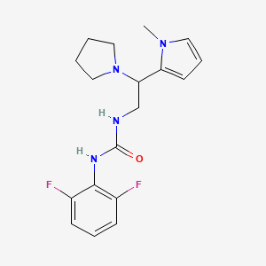 1-(2,6-difluorophenyl)-3-(2-(1-methyl-1H-pyrrol-2-yl)-2-(pyrrolidin-1-yl)ethyl)urea