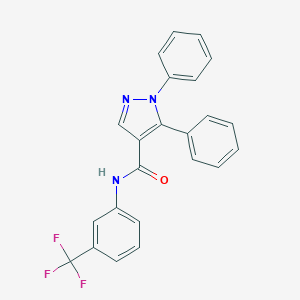 molecular formula C23H16F3N3O B287117 1,5-diphenyl-N-[3-(trifluoromethyl)phenyl]-1H-pyrazole-4-carboxamide 