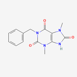 molecular formula C14H14N4O3 B2871176 1-benzyl-8-hydroxy-3,7-dimethyl-1H-purine-2,6(3H,7H)-dione CAS No. 223444-18-6