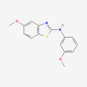 molecular formula C15H14N2O2S B2871177 5-methoxy-N-(3-methoxyphenyl)-1,3-benzothiazol-2-amine CAS No. 890960-40-4