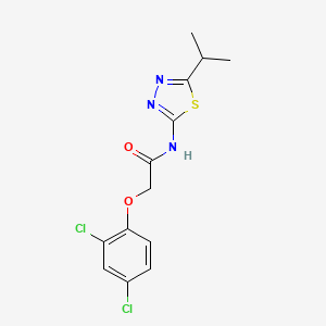 molecular formula C13H13Cl2N3O2S B2871179 2-(2,4-dichlorophenoxy)-N-(5-isopropyl-1,3,4-thiadiazol-2-yl)acetamide CAS No. 369395-05-1