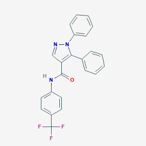 molecular formula C23H16F3N3O B287118 1,5-diphenyl-N-[4-(trifluoromethyl)phenyl]-1H-pyrazole-4-carboxamide 