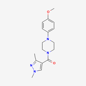 molecular formula C17H22N4O2 B2871181 (1,3-dimethyl-1H-pyrazol-4-yl)(4-(4-methoxyphenyl)piperazin-1-yl)methanone CAS No. 1171947-06-0