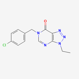6-(4-chlorobenzyl)-3-ethyl-3H-[1,2,3]triazolo[4,5-d]pyrimidin-7(6H)-one