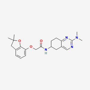 molecular formula C22H28N4O3 B2871186 2-[(2,2-dimethyl-2,3-dihydro-1-benzofuran-7-yl)oxy]-N-[2-(dimethylamino)-5,6,7,8-tetrahydroquinazolin-6-yl]acetamide CAS No. 2097883-91-3