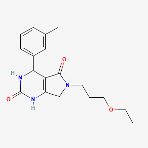 6-(3-ethoxypropyl)-4-(3-methylphenyl)-3,4,6,7-tetrahydro-1H-pyrrolo[3,4-d]pyrimidine-2,5-dione