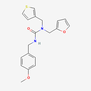 molecular formula C19H20N2O3S B2871190 1-(呋喃-2-基甲基)-3-(4-甲氧基苄基)-1-(噻吩-3-基甲基)脲 CAS No. 1219901-68-4