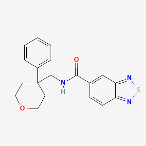 N-((4-phenyltetrahydro-2H-pyran-4-yl)methyl)benzo[c][1,2,5]thiadiazole-5-carboxamide