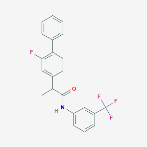 molecular formula C22H17F4NO B287120 2-(2-fluoro[1,1'-biphenyl]-4-yl)-N-[3-(trifluoromethyl)phenyl]propanamide 