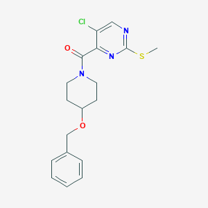 4-[4-(Benzyloxy)piperidine-1-carbonyl]-5-chloro-2-(methylsulfanyl)pyrimidine