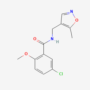 5-chloro-2-methoxy-N-((5-methylisoxazol-4-yl)methyl)benzamide