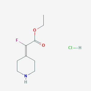 Ethyl 2-fluoro-2-piperidin-4-ylideneacetate;hydrochloride