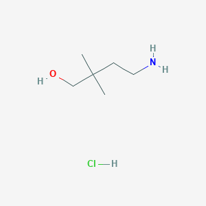 molecular formula C6H16ClNO B2871212 4-Amino-2,2-dimethylbutan-1-ol hydrochloride CAS No. 1131570-13-2