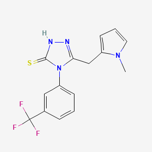 3-[(1-methylpyrrol-2-yl)methyl]-4-[3-(trifluoromethyl)phenyl]-1H-1,2,4-triazole-5-thione