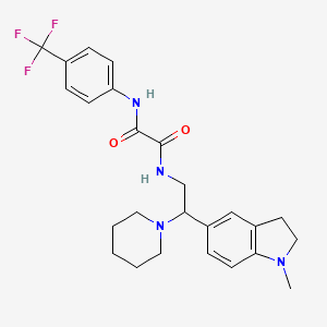 N1-(2-(1-methylindolin-5-yl)-2-(piperidin-1-yl)ethyl)-N2-(4-(trifluoromethyl)phenyl)oxalamide