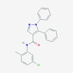 molecular formula C23H18ClN3O B287122 N-(5-chloro-2-methylphenyl)-1,5-diphenyl-1H-pyrazole-4-carboxamide 