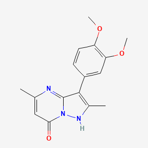 molecular formula C16H17N3O3 B2871221 3-(3,4-Dimethoxyphenyl)-2,5-dimethylpyrazolo[1,5-a]pyrimidin-7-ol CAS No. 900297-43-0