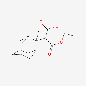 molecular formula C17H24O4 B2871222 2,2-二甲基-5-(2-甲基-2-金刚烷基)-1,3-二氧杂环-4,6-二酮 CAS No. 400080-18-4