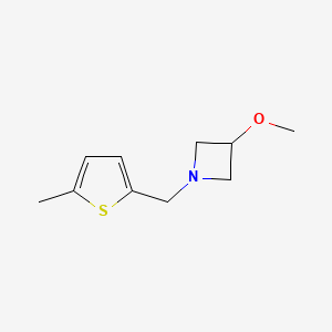 molecular formula C10H15NOS B2871229 3-甲氧基-1-((5-甲硫代苯-2-基)甲基)氮杂环丁烷 CAS No. 2309542-45-6