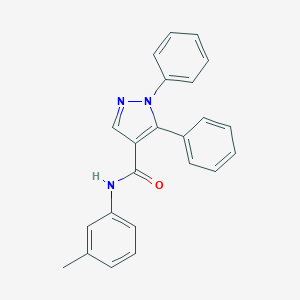 molecular formula C23H19N3O B287123 N-(3-methylphenyl)-1,5-diphenyl-1H-pyrazole-4-carboxamide 