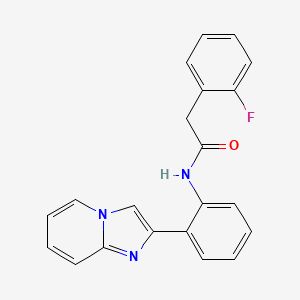 molecular formula C21H16FN3O B2871244 2-(2-fluorophenyl)-N-(2-(imidazo[1,2-a]pyridin-2-yl)phenyl)acetamide CAS No. 1798514-44-9
