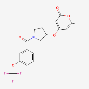 6-methyl-4-((1-(3-(trifluoromethoxy)benzoyl)pyrrolidin-3-yl)oxy)-2H-pyran-2-one