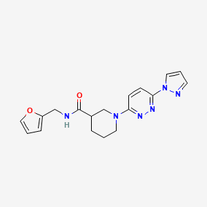 1-(6-(1H-pyrazol-1-yl)pyridazin-3-yl)-N-(furan-2-ylmethyl)piperidine-3-carboxamide