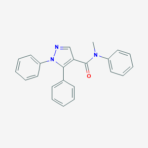 molecular formula C23H19N3O B287125 N-methyl-N,1,5-triphenyl-1H-pyrazole-4-carboxamide 