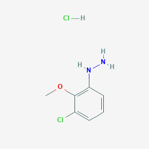 molecular formula C7H10Cl2N2O B2871253 (3-Chloro-2-methoxyphenyl)hydrazine;hydrochloride CAS No. 2178125-43-2