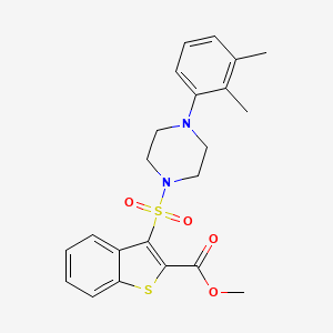 molecular formula C22H24N2O4S2 B2871265 3-{[4-(2,3-二甲基苯基)哌嗪-1-基]磺酰基}-1-苯并噻吩-2-甲酸甲酯 CAS No. 899966-15-5