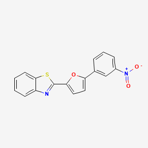 molecular formula C17H10N2O3S B2871266 2-[5-(3-Nitrophenyl)furan-2-yl]-1,3-benzothiazole CAS No. 68118-84-3