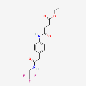 Ethyl 4-oxo-4-((4-(2-oxo-2-((2,2,2-trifluoroethyl)amino)ethyl)phenyl)amino)butanoate