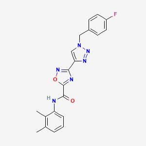 molecular formula C20H17FN6O2 B2871285 N~5~-(2,3-dimethylphenyl)-3-[1-(4-fluorobenzyl)-1H-1,2,3-triazol-4-yl]-1,2,4-oxadiazole-5-carboxamide CAS No. 1251591-88-4