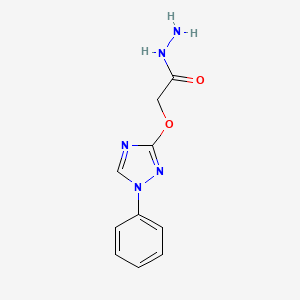 molecular formula C10H11N5O2 B2871286 2-[(1-phenyl-1H-1,2,4-triazol-3-yl)oxy]acetohydrazide CAS No. 181421-72-7