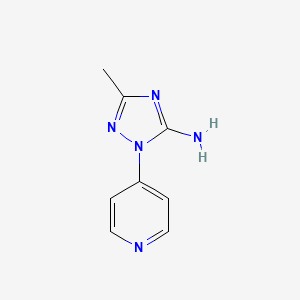 molecular formula C8H9N5 B2871289 3-Methyl-1-(pyridin-4-YL)-1H-1,2,4-triazol-5-amine CAS No. 1247374-68-0